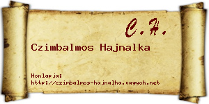 Czimbalmos Hajnalka névjegykártya