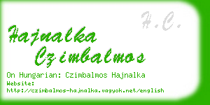hajnalka czimbalmos business card